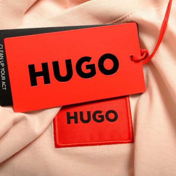 Hugo Boss Men's Diragolino212 Pastel Pink Logo Short Sleeve T-Shirt US XL IT 54 - Picture 5 of 6